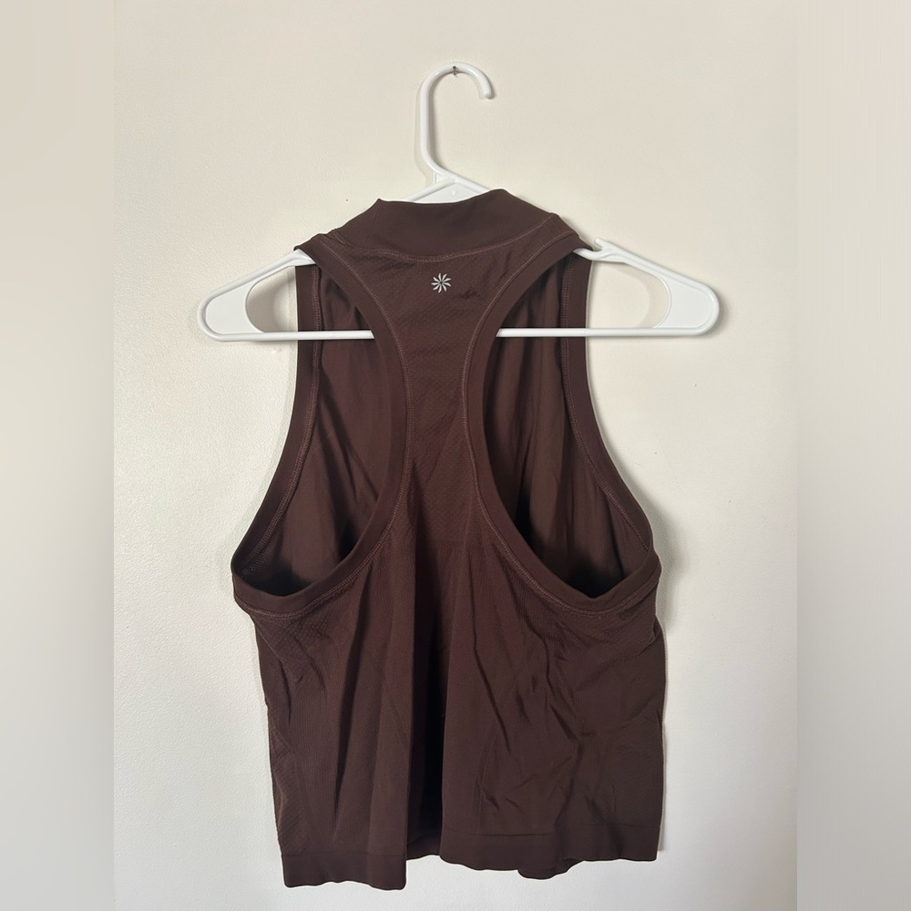Brown Athleta Cropped Tank Size Large - Picture 5 of 6
